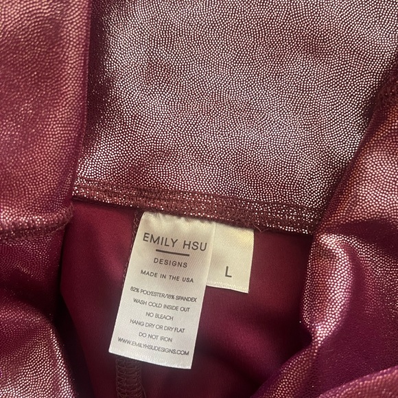 Emily Hsu Designs Leggings Pink Shimmer 2024 Special Edition - Picture 6 of 8